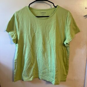 Croft & Barrow Women's Lime Classic Tee Like New XL 💚